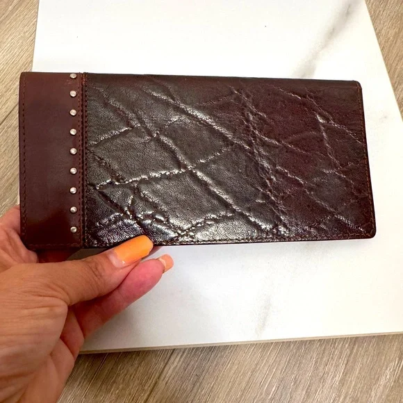 Versace Dark Brown Leather Card Holder